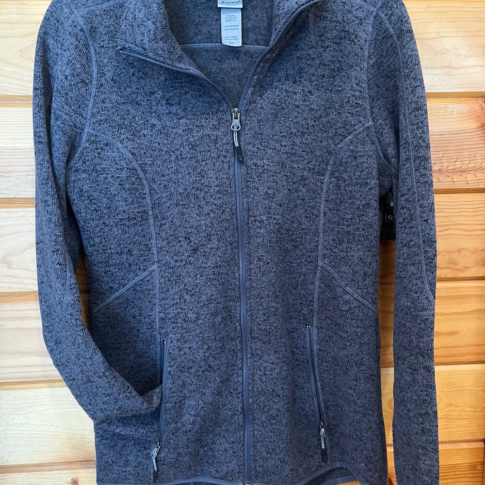 Champion zip up sweater fleece jacket M